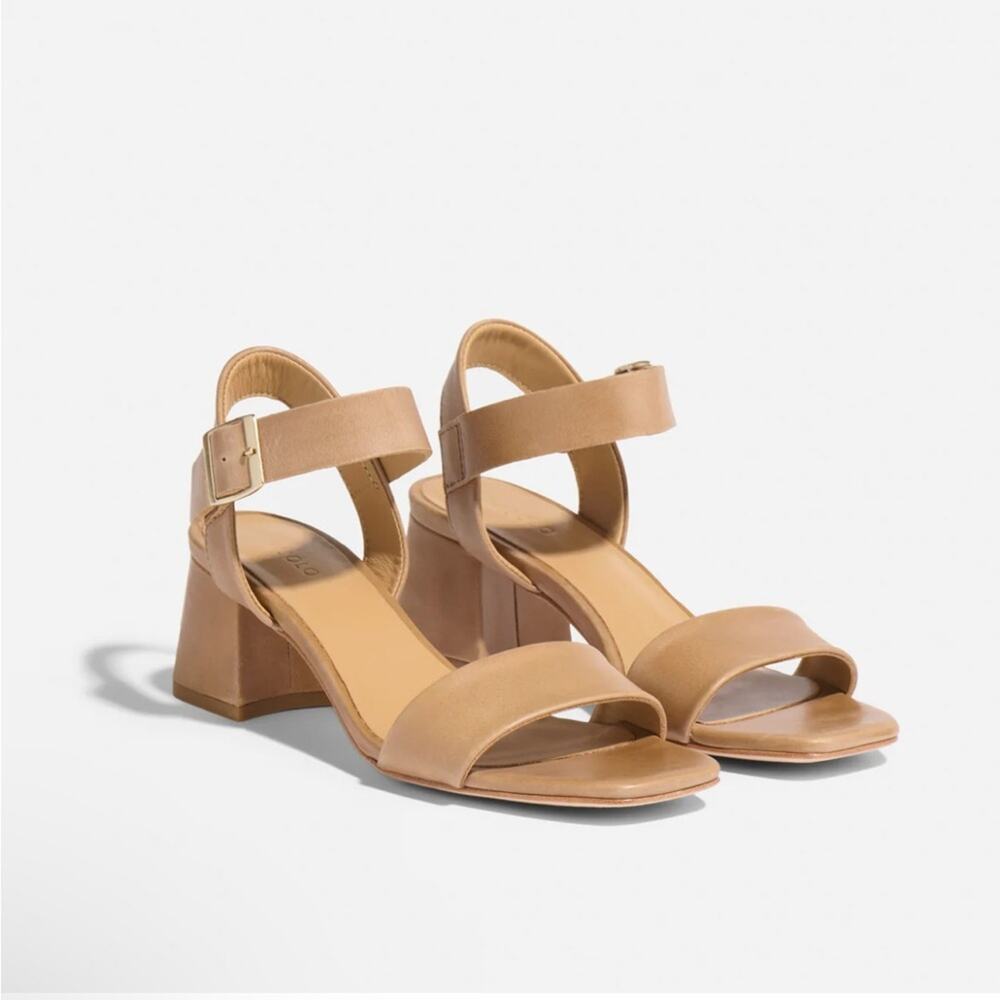 Nisolo Stella Go To block heel sandal almond - Picture 2 of 13
